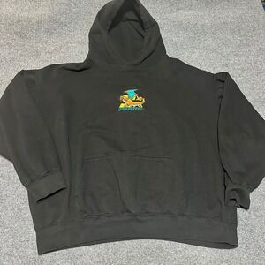 Starter Pokemon Charizard Embroidered Hoodie Black Pullover Sweatshirt Mens L